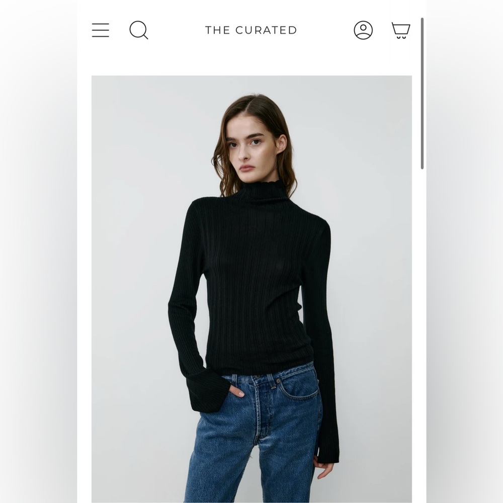 NWOT The Curated - Silk High Neck Top - XXS